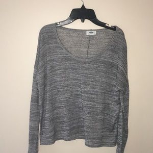 Old Navy, gray, cropped, long sleeve